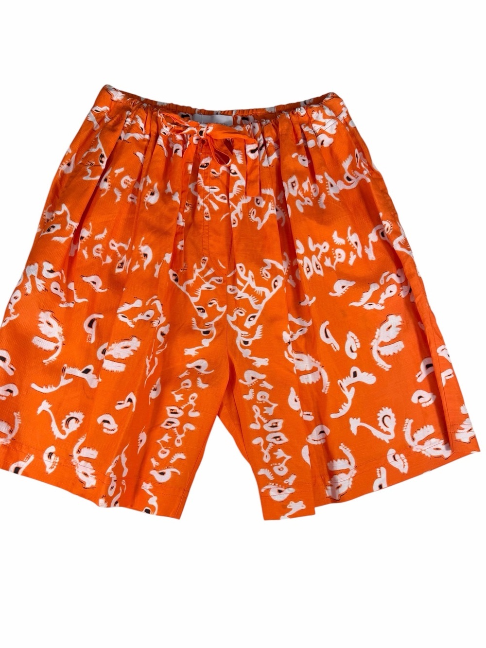 Scandi Style Christian Winjnants Orange/White Big Dad Shorts. Tie waist. NWT